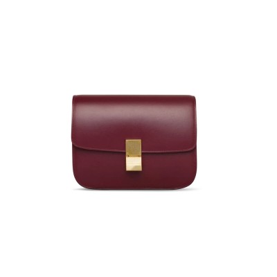 CELINE SMALL SHOULDER BAG IN CLASSIC POLISHING CALFSKIN 189183DLS.28BD (16*13*7cm)